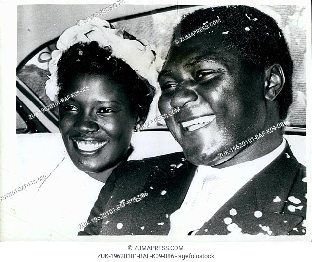 Jan. 01, 1962 - Tom Mboya Marries Today- Tom Mboya, secretary-general of the Kenya African National Union, today married Miss Pamela Odete