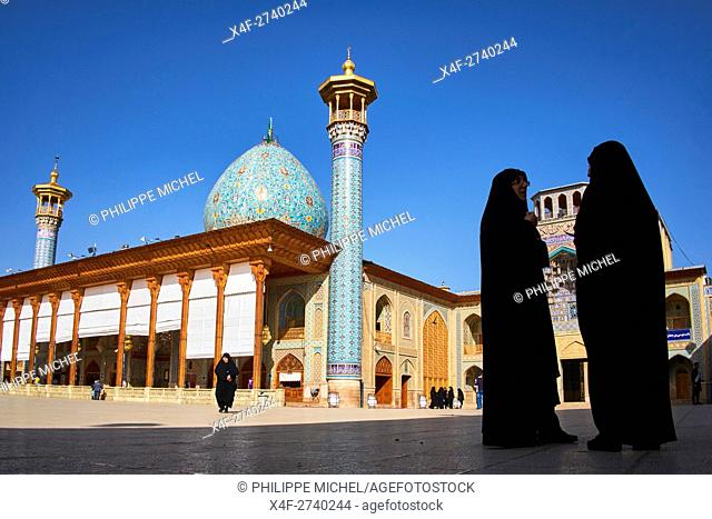 Iran, Fars Province, Shiraz, Shah Cheragh mausoleum