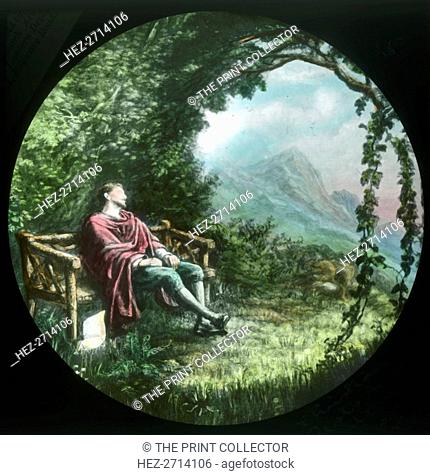 'Christian rests in the arbour and loses his scroll', c1910. Creator: Unknown