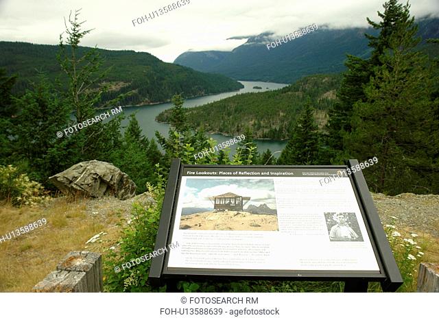 North Cascades, WA, Washington, Okanogan National Forest, Ross Lake National Recreation Area, National Park Service Complex, Ross Lake, overlook