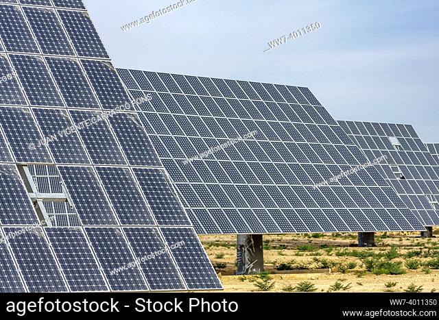 Electric solar panel park, Murcia province, Spain