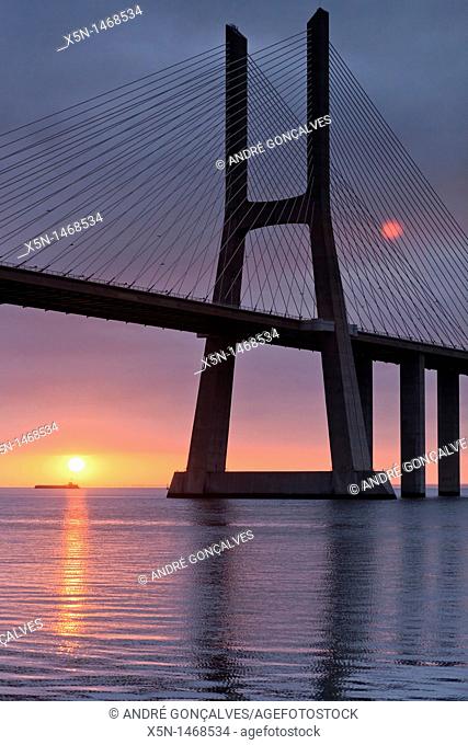 Vasco da Gama Bridge, Lisbon, Portugal, Europe