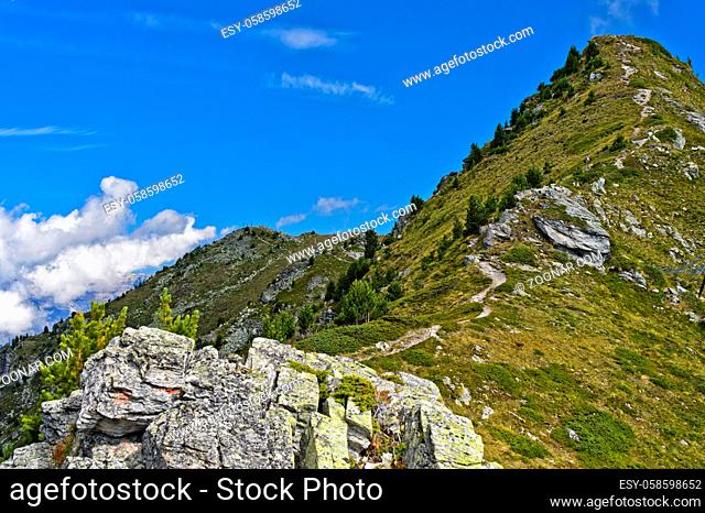 Aufstieg zum Gipfel Dent de Nendaz, Nendaz, Wallis, Schweiz / Ascent to the peak Dent de Nendaz, Nendaz, Valais, Switzerland