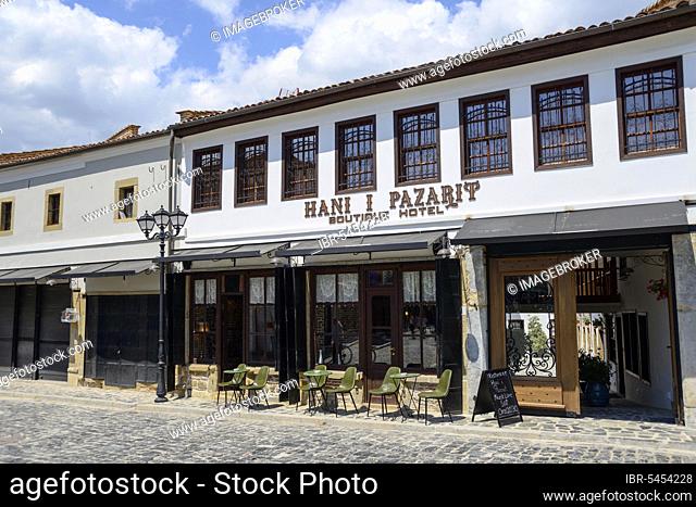 Old Bazaar district, Pazari i Vjeter, historical bazaar district, Korca, Korça, Albania, Europe