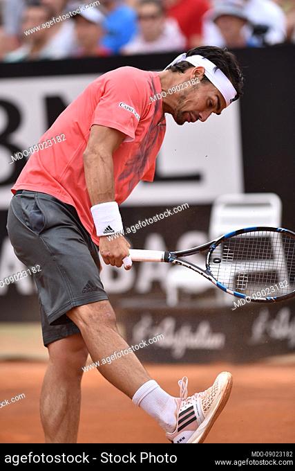 Italian tennis player Fabio Fognini during the Internazionali d'Italia di Tennis at the Foro italico. Rome (Italy), May 14th, 2015