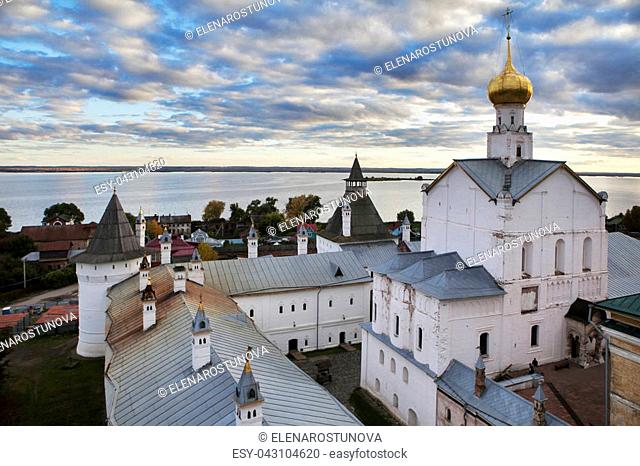Kremlin of ancient town of Rostov Veliky. Russia. Golden Ring