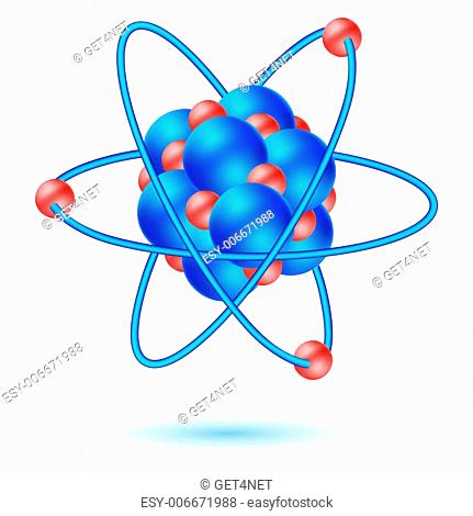 illustration of atom molecule