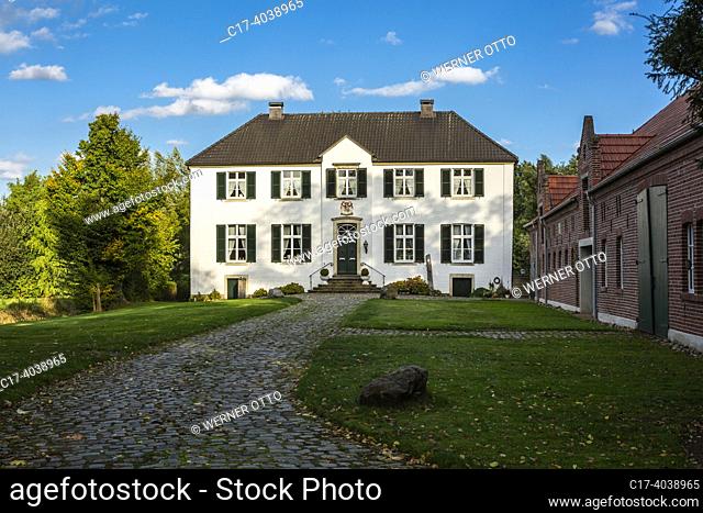 Suedlohn, Germany, Suedlohn, Westmuensterland, Muensterland, Westphalia, North Rhine-Westphalia, NRW, Manor House Lohn at the Schlinge river