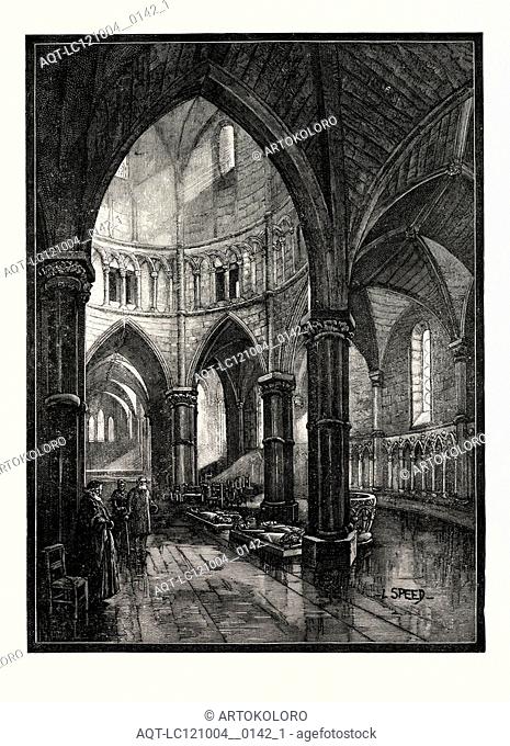 INTERIOR OF THE TEMPLE CHURCH, LONDON