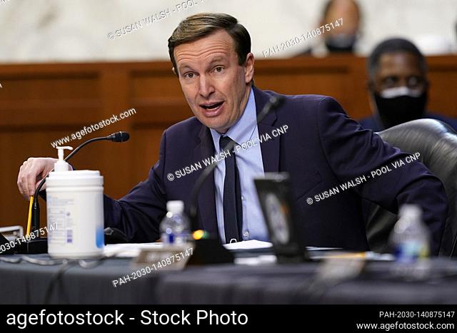United States Senator Chris Murphy (Democrat of Connecticut), speaks during a Senate Health, Education, Labor and Pensions Committee hearing on the federal...