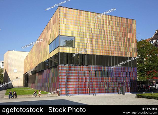 Colorful facade, Museum Brandhorst, Munich, Bavaria, Germany, Europe