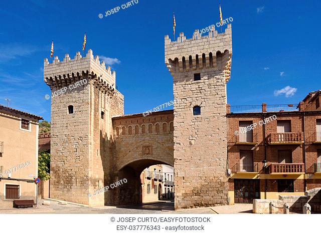 Puerta baja (low door) in medieval town of Daroca, Zaragoza province, Aragon, Spain