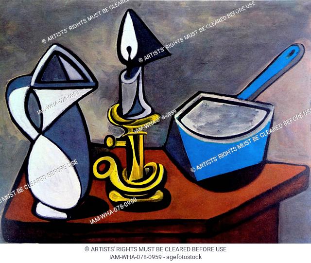 Still Life with cooking pot 1945, by Pablo Picasso (1881 – 1973), Spanish painter, sculptor, printmaker, ceramicist, stage designer, poet and playwright