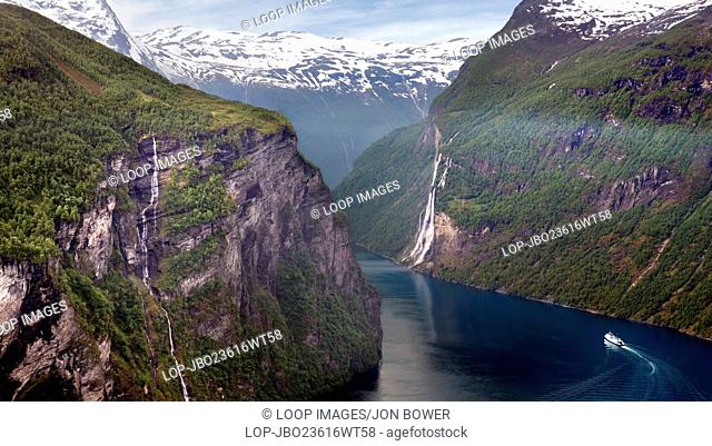 The magnificent Geiranger Fjord in the Sunnmore region of More og Romsdal county in Norway