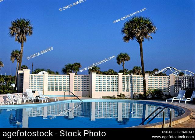Pool, Marineland Motel, Marineland, Florida, USA, John Margolies Roadside America Photograph Archive, 1990