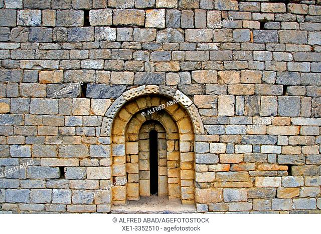 window, Sant Joan church, Arties, Val d'Aran, Catalonia, Spain