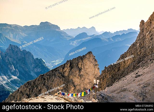 Zigolade Pass, Rosengarten, Dolomites, South Tyrol, Italy