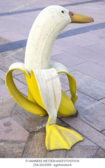 Banana duck street art in Dubai