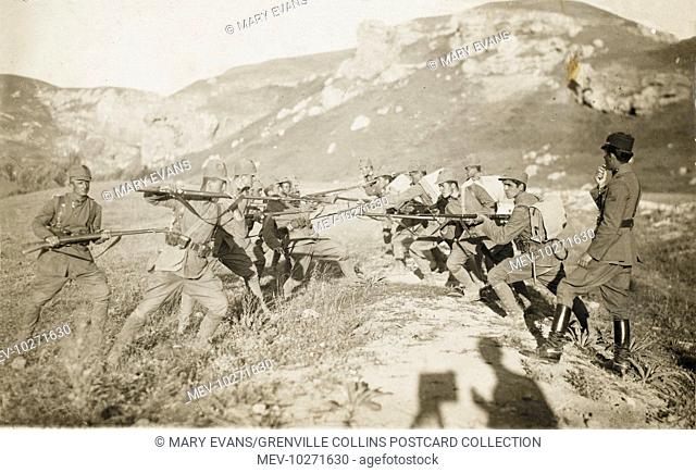 Turkish Troops on Exercise. The Italo Turkish War was launched by Italy against Turkey, with the aim of gaining Libya, in order to counterbalance French...