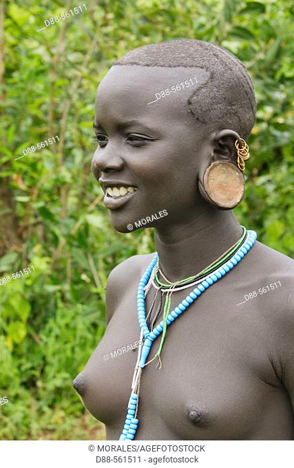 Surma girl. Near Kibish. Ethiopia