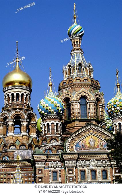 Russia, St  Petersburg, The Church of Our Savior on the Spilled Blood Where Tsar Alexander II was assasinated in 1881