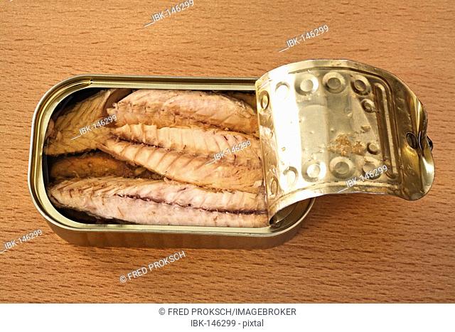 Tin with fish