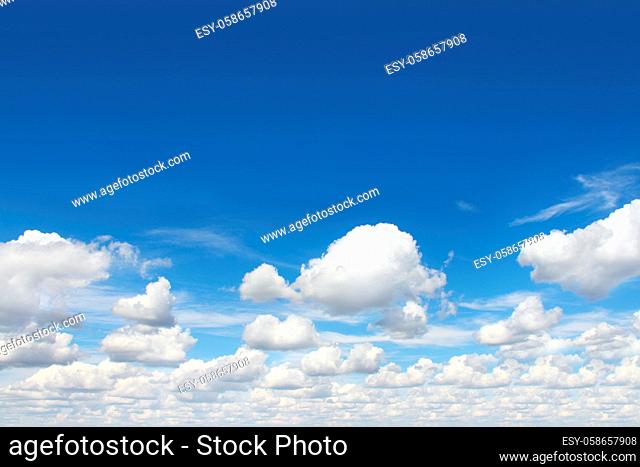 Blue sky with clouds day background with copy space for text design