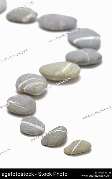 row of stones show the way