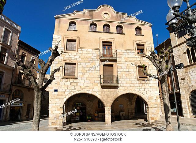 Main square Montblanc  Spain, Catalonia, Tarragona province, Conca de Barbera, Montblanc  Medieval town