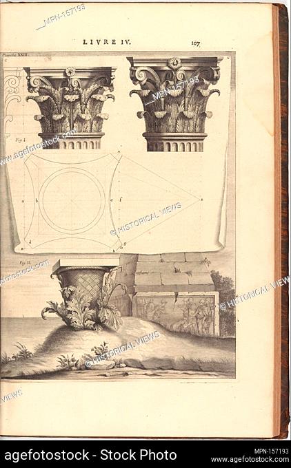 Les dix livres d'Architecture de Vitruve, corrigez et traduits nouvellement en François, avec notes & de figures. Author: Written by Marcus Pollio Vitruvius...