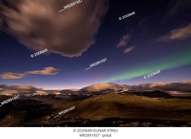 Northern lights, Rapa Valley, Lapland, Sweden