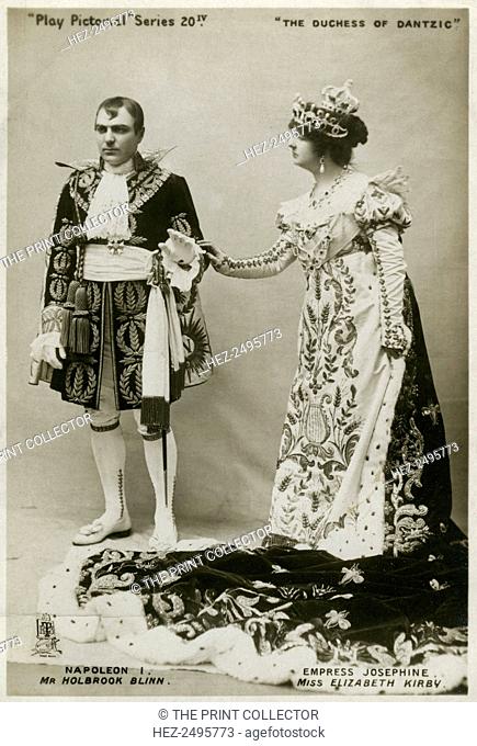 Members of the cast of The Duchess of Dantzic, c1903. Holbrook Blinn as Napoleon and Elizabeth Kirby as the Empress Josephine