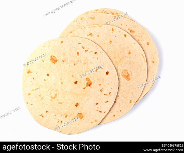 Tortilla isolated on a white background