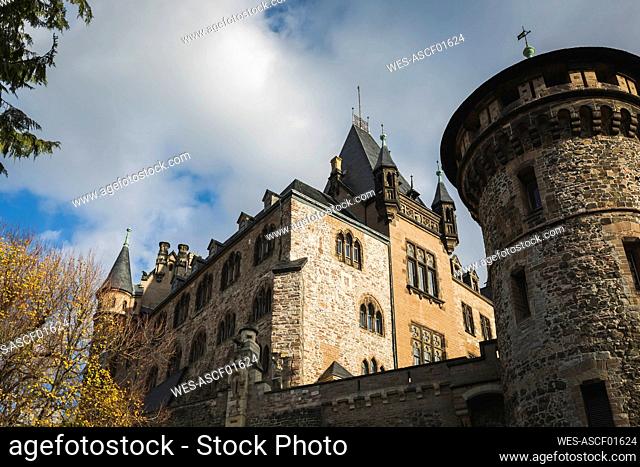 Germany, Saxony-Anhalt, Wernigerode, Exterior of Wernigerode Castle