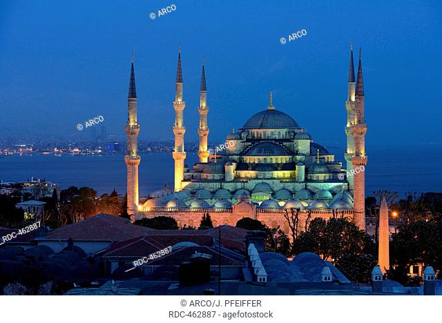 blue mosque, Sultan-Ahmed-Mosque, Istanbul, Turkey