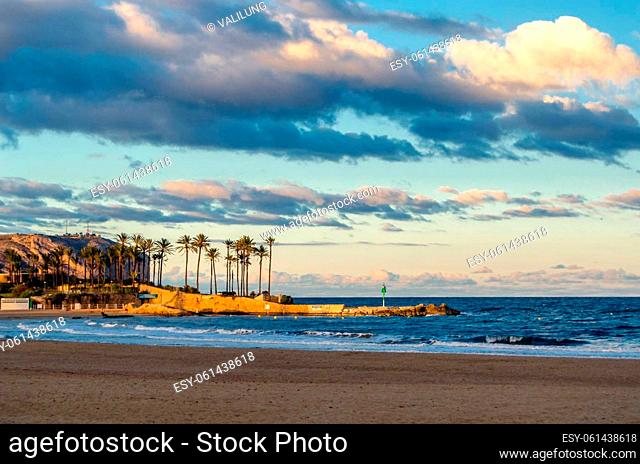 View of the Arenal Beach in Javea (Xabia), Alicante province, Valencian Community, Spain