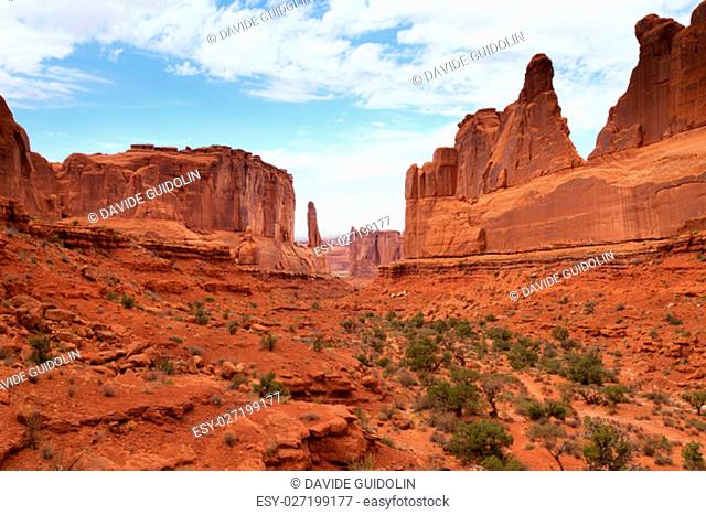 Red Desert panorama from Arches National Park, Utah, USA
