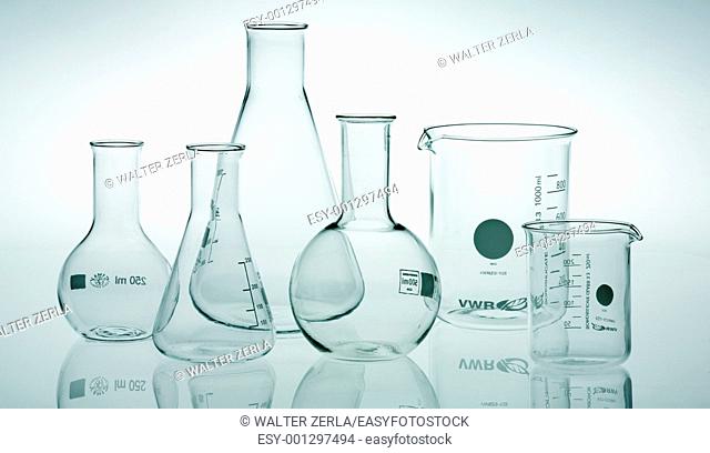 Research lab assorted glassware