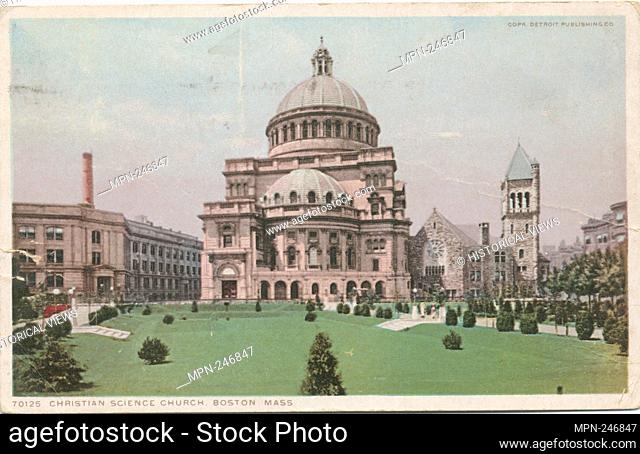 Christian Science Church, Boston, Mass. Detroit Publishing Company postcards 70000 Series. Date Issued: 1898 - 1931 Place: Detroit Publisher: Detroit Publishing...