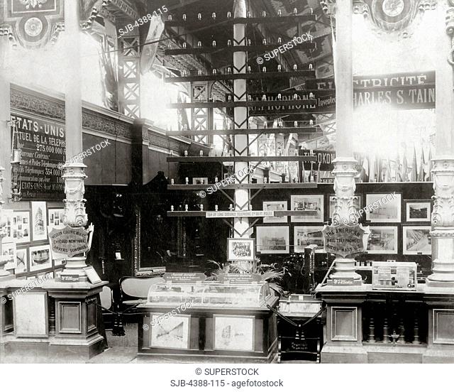 Bell Telephone Exhibit at Paris Exposition of 1889