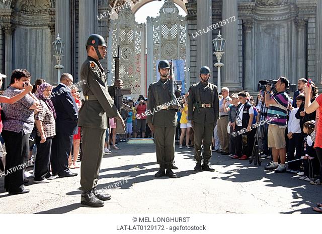 There is a ceremonial Changing of the guard outside the Dolmabahce Palace each day which is a popular tourist attraction