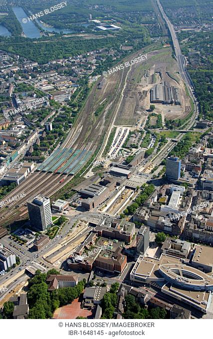 Aerial photo, event site of the Love Parade 2010, Duisburg railway freight station, Duisburg, Ruhr Area, North Rhine-Westphalia, Germany, Europe