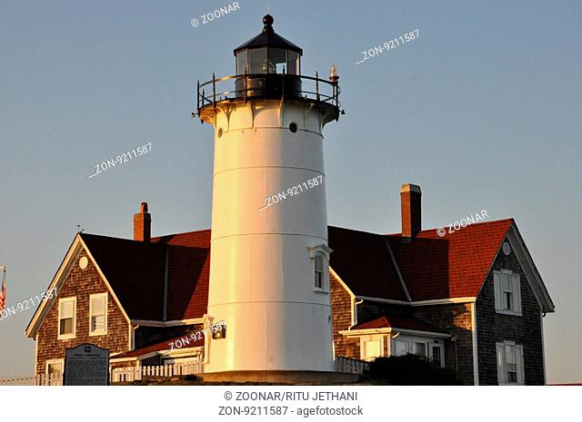 Nobska Lighthouse at Woods Hole on Cape Cod in Massachusetts