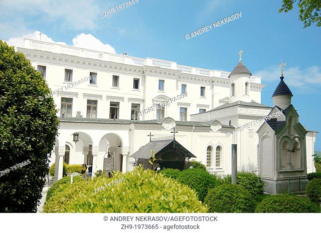 Facade of the Grand Livadia Palace - summer palace of the last Russian Imperial family, The Greater Yalta, Crimea, Ukraine, Eastern Europe
