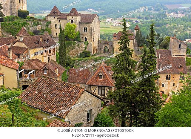 Saint Cirq Lapopie, Lot River, Lot Valley, Way of St James, Midi Pyrénées, France, Europe