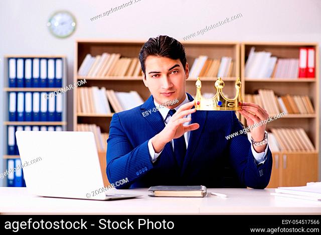 King businessman working in the office