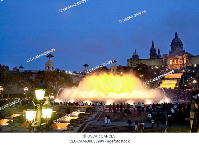 Magic Fountain of Montjuic, Barcelona, Catalonia, Spain, Western Europe