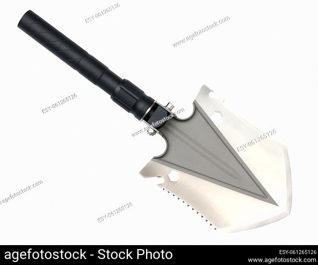 Sapper shovel isolated on white background