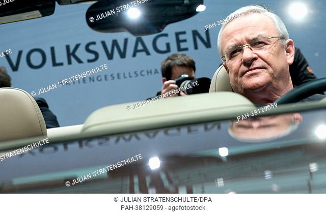 Volkswagen chairman of the managing board Martin Winterkorn attends the VW annual press conference in Wolfsburg, Germany, 14 March 2013