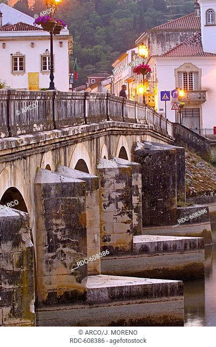 Renaissance bridge of Velha over Nabao River, Tomar, Santarem distric, Ribatejo, Portugal